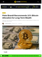 Peter Brandt Recommends 10% Bitcoin Allocation for Long-Term Wealth - CoinCentral