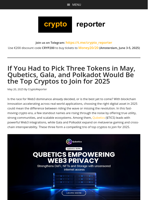 Qubetics, Gala, and Polkadot Stand Out in May as the Top Cryptos to Join for 2025