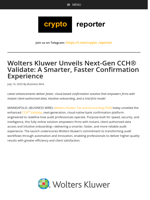 Wolters Kluwer Unveils Next-Gen CCH® Validate: A Smarter, Faster Confirmation Experience