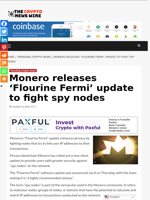 Monero releases ‘Flourine Fermi’ update to fight spy nodes - The Crypto News Wire