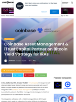 Coinbase Asset Management & iTrustCapital Partner on Bitcoin Yield Strategy for IRAs | Live Bitcoin News