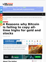 4 Reasons why Bitcoin is failing to copy all-time highs for gold and stocks - The Crypto News Wire