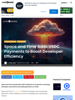 Space and Time Adds USDC Payments to Boost Developer Efficiency | Live Bitcoin News