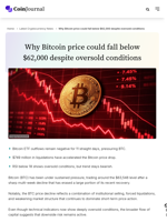 Why Bitcoin price could fall below $62,000 despite oversold conditions - CoinJournal