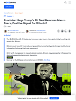 US-EU Trade Deal: What It Means for Bitcoin and Risk Assets