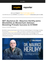 BDAG's Tech Guru, Dr. Maurice Herlihy, Strengthens Decentralization