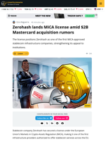 Zerohash Wins EU MiCA License As Mastercard Eyes $2 Billion Acquisition