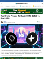 Top Crypto Presale To Buy in 2025: $LIVE vs BlockDAG