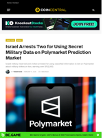 Israel Arrests Two for Using Secret Military Data on Polymarket Prediction Market - CoinCentral