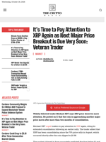 It’s Time to Pay Attention to XRP Again as Next Major Price Breakout is Due Very Soon: Veteran Trader