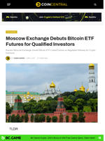 Moscow Exchange Debuts Bitcoin ETF Futures for Qualified Investors