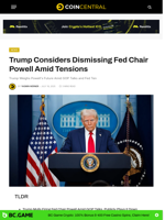 Trump Considers Dismissing Fed Chair Powell Amid Tensions