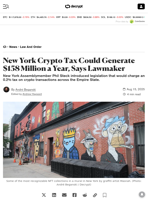 New York Crypto Tax Could Generate $158 Million a Year, Says Lawmaker - Decrypt