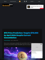 BTC Price Prediction: Targets $75,000 by April 2026 Despite Current Consolidation - Blockchain.News