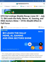 HTX Hot Listings Weekly Recap (June 30 – July 7): $M Leads the Rally, Meme, AI, Gaming, and RWA Sectors Shine — HTX’s Wealth Effect in Full Force