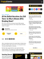 All the Bullish Narratives Are Still There: So Why Is Bitcoin (BTC) Breaking Down?