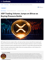 XRP Trading Volume Jumps on Bitrue as Buying Pressure Builds