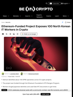 Ethereum-Backed Project Exposes 100 North Korean Spy in Crypto