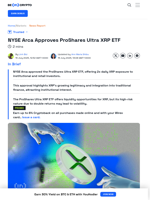 ProShares Ultra XRP ETF Gets NYSE Arca Green Light for 2025