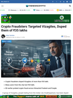 Crypto Fraudsters Targeted Vizagites, Duped them of ₹35 lakhs - TheNewsCrypto