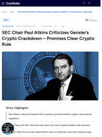 SEC Chair Paul Atkins Criticizes Gensler’s Crypto Crackdown - Promises Clear Crypto Rule