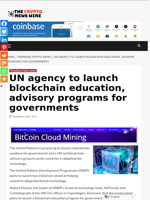 UN agency to launch blockchain education, advisory programs for governments - The Crypto News Wire