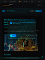 FTX Token (FTT) Consolidates Near $0.84 as Bears Test Critical Support Levels - Blockchain.News