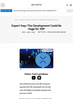 Expert Says This Development Could Be Huge for XRP