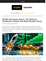 DOGE Forecasts Gains, Yet Ozak AI Prediction Shows the Real Growth Story
