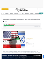 Saudi Arabia mediates US-Iran ceasefire talks amid regional tensions