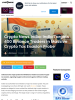 Crypto News India: India Targets 400 Binance Traders in Massive Crypto Tax Evasion Probe | Live Bitcoin News