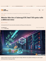 Bitwise files for a Uniswap ETF, but UNI’s price tells a different story - AMBCrypto