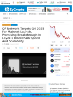 QF Network Targets Q4 2025 For Mainnet Launch, Promising Breakthrough In Layer-1 Blockchain Speed And Scalability
