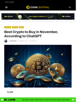 Best Crypto to Buy in November, According to ChatGPT - CoinCentral