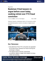 Bankman-Fried lawyers to argue before court today, seeking retrial over FTX fraud conviction