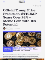 Official Trump Price Prediction: $TRUMP Soars Over 24% - Meme Coin with 10x Potential