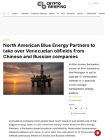 North American Blue Energy Partners to take over Venezuelan oilfields from Chinese and Russian companies
