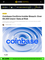 Coinbase Confirms Insider Breach: Over 69,000 Users' Data at Risk - CoinCentral