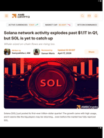 Solana network activity explodes past $1.1T in Q1, but SOL is yet to catch up - AMBCrypto