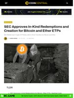 SEC Approves In-Kind Redemptions and Creation for Bitcoin and Ether ETPs