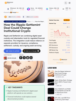 How the Ripple-Settlemint Deal Could Change Institutional Crypto – Bitcoin News