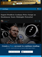 Expert Predicts Cardano Price Surge as Hoskinson Touts Midnight Potential