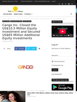 Cango Inc. Closed the US$10.5 Million Equity Investment and Secured US$65 Million Additional Equity Investments