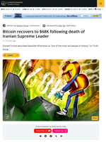 Bitcoin Recovers to $68K After Iran Supreme Leader Killed