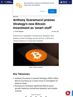 Anthony Scaramucci praises Strategy's new Bitcoin investment as 'smart stuff'