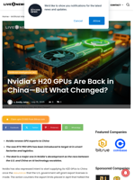 Nvidia’s H20 GPUs Are Back in China—But What Changed? | Live Bitcoin News