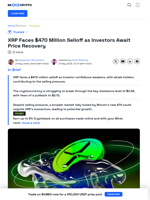 Why Crypto Whales Sold $470 Million Worth of XRP?