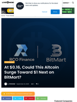 At $0.16, Could This Altcoin Surge Toward $1 Next on BitMart? | Live Bitcoin News