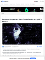 Lazarus-Suspected Hack Casts Doubt on Upbit's Future - BeInCrypto