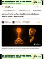 Michael Saylor unfazed as Bitcoin's rally faces fresh trouble - 'We're back!' - AMBCrypto
